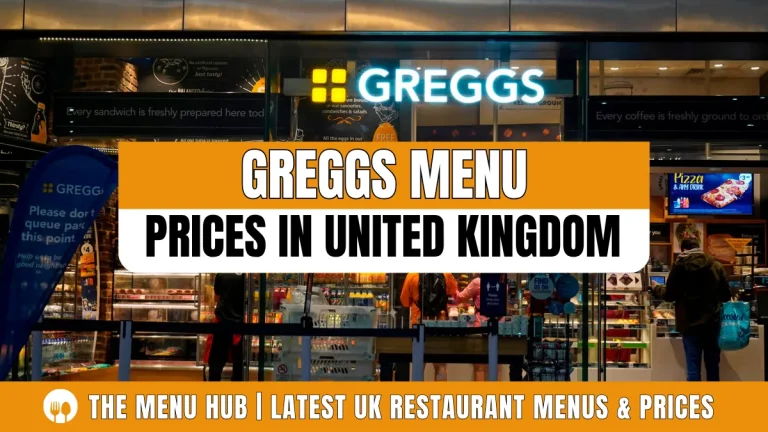 Greggs Menu Prices in UK