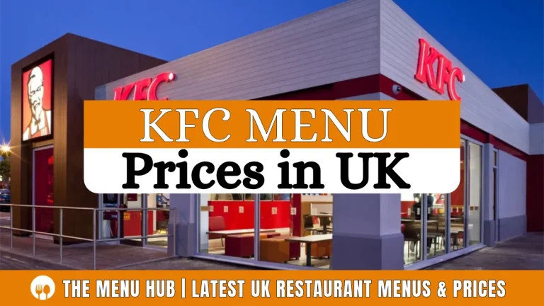 KFC Menu With Prices in UK [UPDATED]
