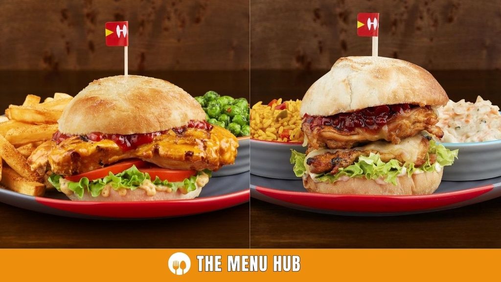Nandos Burgers Menu with Prices in UK