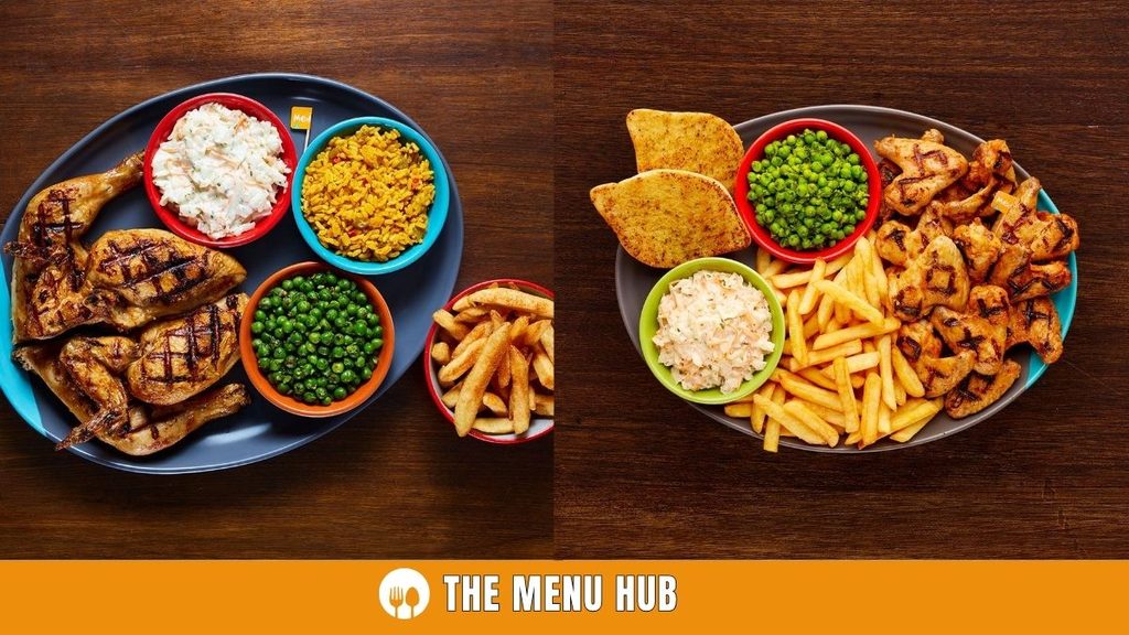 Nandos Sharing Platters Menu with Prices in UK