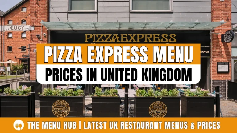 Pizza Express Menu Prices UK