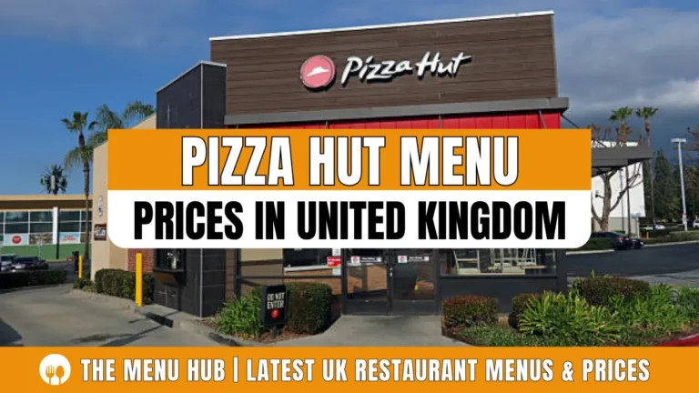 Pizza Hut Menu Price UK