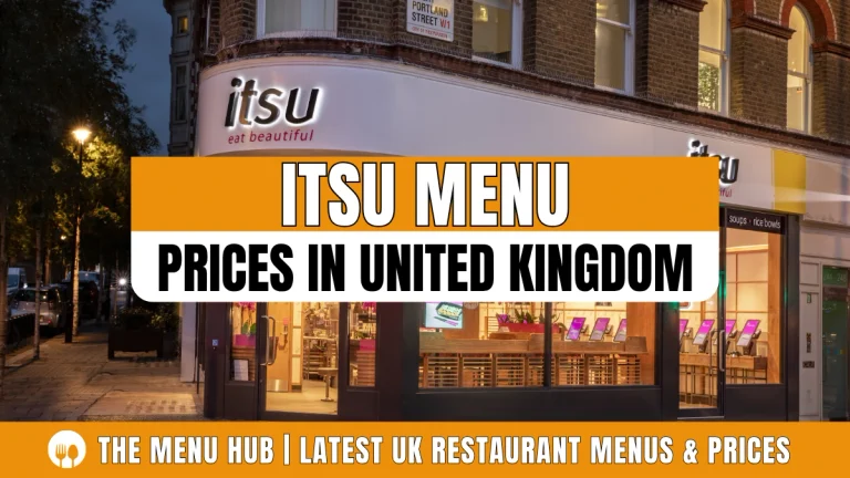 Itsu Menu Price in Uk