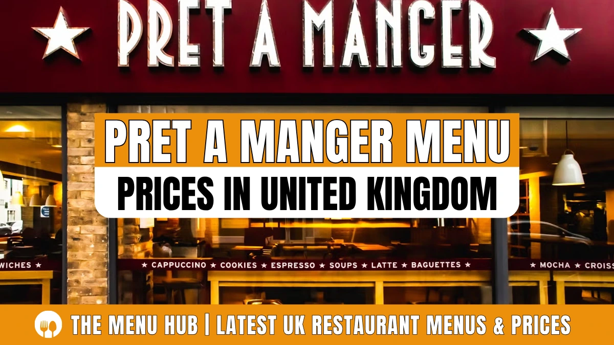 Pret A Manger Menu Prices in Uk
