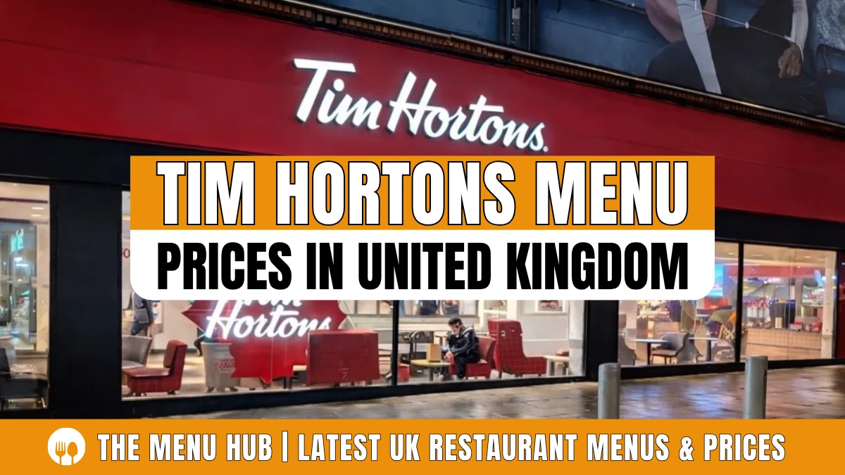 Tim Hortons Menu Price in UK